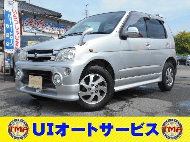 ダイハツ テリオスキッド カスタムＸ　５ＭＴ　４ＷＤ　インタークーラーターボ　Ｗエアバック　キーレス　ＡＢＳ　電動格納ミラー　純正アルミ　背面タイヤ　Ｒスポイラー　フルエアロ　修復歴なし