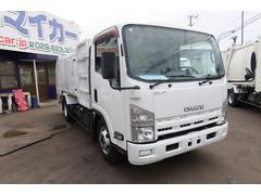 エルフトラック  新明和 ワイド 巻き込みパッカー車 5.8立米 汚水タンク付 連続スイッチ付 中古車画像