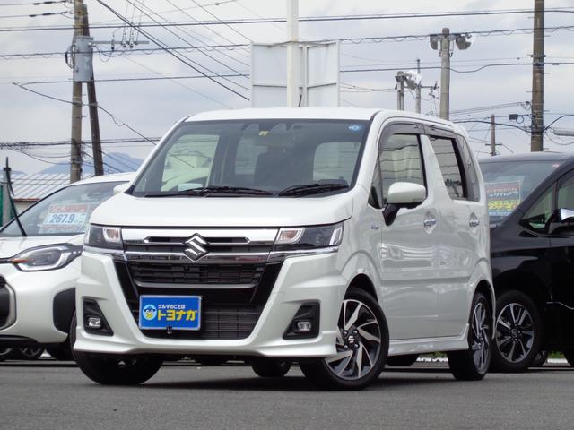 スズキ ワゴンＲカスタムＺ ハイブリッドＺＴ　当店デモカー　デュアルカメラブレーキ　全方位カメラ付ディスプレイオーディオ