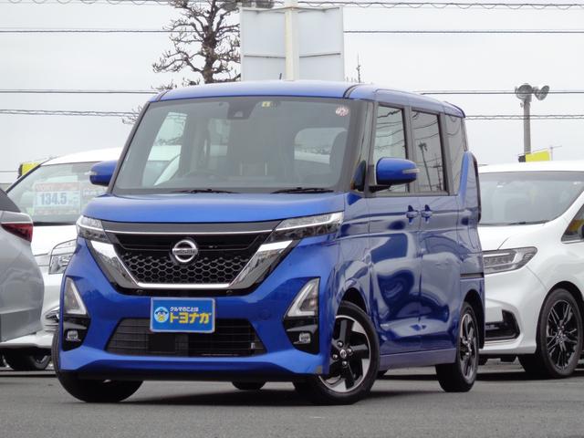 日産 ルークス ハイウェイスター　Ｘ　雹凹有　エマージェンシーブレーキ　フルセグメモリーナビ　アラウンドビューモニター　電動スライドドア　コーナーセンサー　ＬＥＤヘッドライト　ＥＴＣ　ベンチシート　純正アルミ