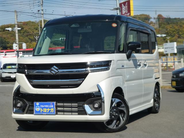令和６年車スペーシアカスタム入荷！ターボ４ＷＤ！ ワンオーナー！全方位ナビ！前後ドラレコ！ＥＴＣ！シートヒーター！