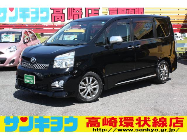 トヨタ ヴォクシー ＺＳ　煌Ｚ　７０系最終ロット車　７人乗り　純正ＳＤナビ　ワンセグＴＶ　バックカメラ　両側電動ドア　７速ＭＴモードパドルシフト　ハーフレザー調シート　プロジェクターＨＩＤ　ＥＴＣ　純正１６インチアルミ　禁煙車