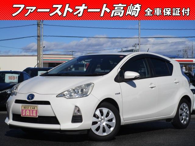 アクア G 地デジナビ バックカメラ ETC キーフリー 保証1年付 アイドルストップ(1枚目)