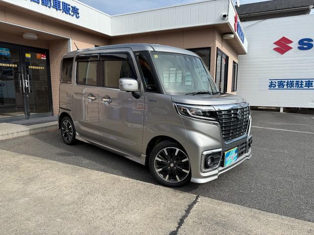 室内広々のスペーシアカスタムターボ入庫しました!! 全方位モニター!ロールサンシェード!サーキュレーター!シートヒーター!