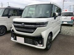 スペーシアカスタム ハイブリッドXS 届出済済未使用車/衝突被害軽減ブレーキ フルLEDLEDサイドターンランプ付電動パーキングブレーキ後席両側パワースライドドア15インチアルミホイール6スピーカー 中古車画像