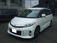 エスティマ アエラス ワンオーナー車 アルパイン8インチナビ フルセグTV フリップダウンモニター バックモニター 両側パワースライドドア 中古車画像