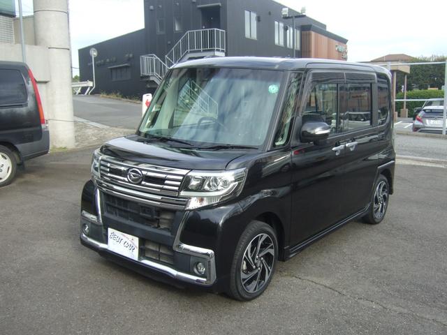 タント カスタムＲＳ　トップエディションＳＡＩＩ　ワンオーナー車　ターボ車　純正メモリーナビ　フルセグＴＶ　リアフリップダウンモニター　両側パワースライドドア　ＬＥＤヘッドライト（1枚目）