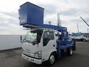 エルフトラック 　高所作業車　アイチＳＳ－１２Ａ　作業床高１１．９ｍ　作業床積載荷重２００ｋｇ　　アワーメーター１９５０時間　車両寸法（車検証記載）：長５３３ｃｍ　幅１９１ｃｍ　高３１０ｃｍ　車両総重量７０６５ｋｇ（1枚目）