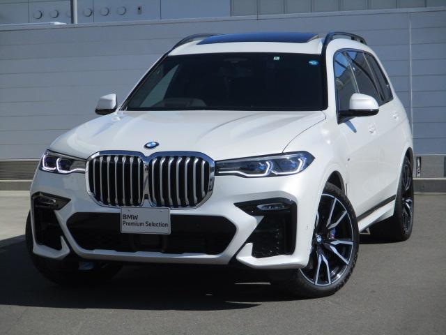 ＢＭＷ Ｘ７ ｘＤｒｉｖｅ　３５ｄ　Ｍスポーツ　ワンオーナー　禁煙車　ブラックレザーシート　シートヒーター　パノラマサンルーフスカイラウンジ　ソフトクローズドア　ｈａｒｍａｎ／Ｋａｒｄｏｎ　ＢＭＷレーザーライト　ヒートコンフォート　純正２２ＡＷ