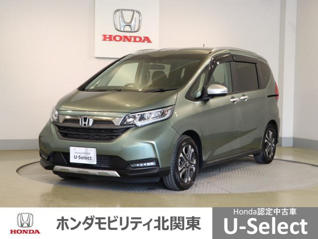 フリード（ホンダ）クロスター　ＬＥＤヘッドライト　Ｒカメラ　両側電動ドア　ＶＳＡ　前席シートヒーター　ＥＴＣ　オートクルーズコントロール　スマートキー　ＤＶＤ　フルセグ　ドラレコ　オートエアコン　サイドエアバック　３列 中古車画像