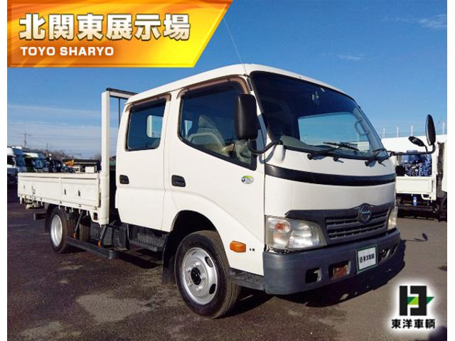 　ダブルキャブ　７人乗り　積載２ｔ　荷台寸３４６ｘ２０８ｘ３８　荷台床木張り　ワイドボディ　ロープ穴有　アオリサポート付　全席パワーウインドウ　　電動キャブチルト　ＥＴＣ付（動作未確認）　走行１６万ｋｍ