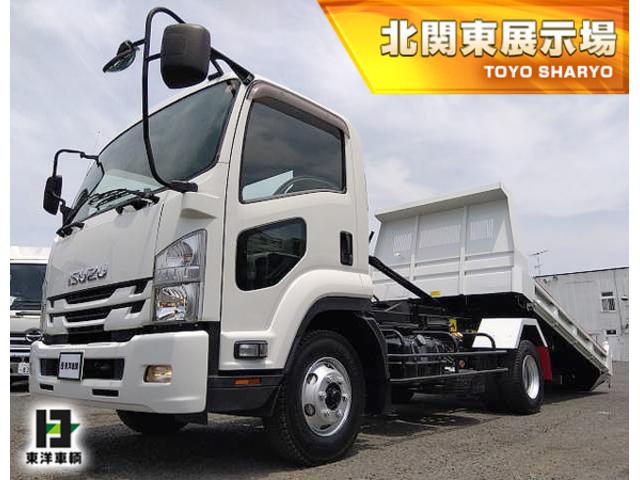 　ローダーダンプ／セーフティダンプ　上物花見台製　荷台寸法３９７ｘ２０６ｘ２４　積載３ｔ　コボレーン付（手動）　ロックピン有　ＥＴＣ付　走行２．４万ｋｍ　６速ミッション