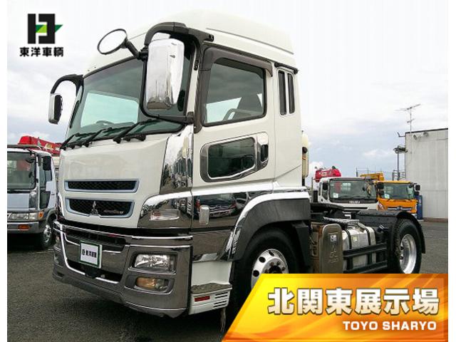 　トレーラーヘッド　第５輪荷重１１．５ｔ　ハイルーフ　後輪エアサス　４２０馬力　アルミホイール　メッキパーツ　ＥＴＣ付（通電確認済）