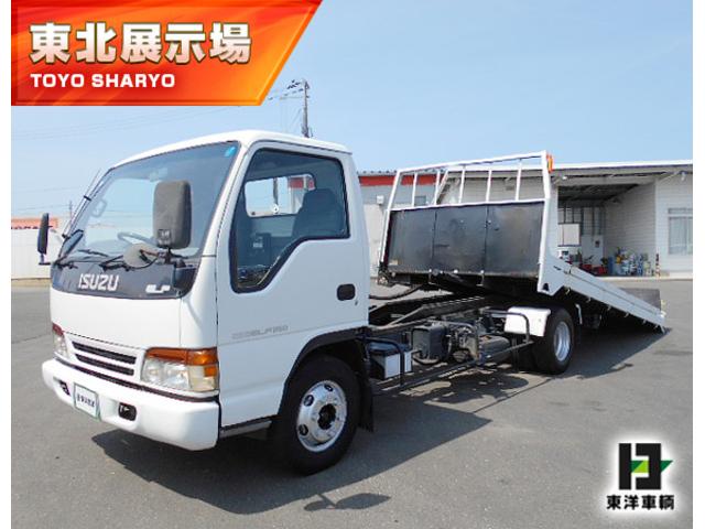 　セルフローダー／スライドセルフ　上物花見台製　積載３ｔ　ラジコン（無線）ローダー＆ウインチ　荷台寸法５０８ｘ２０５ｘ２１　ウインチ付　歩み板付　走行２０．４万ｋｍ　ＡＴ車