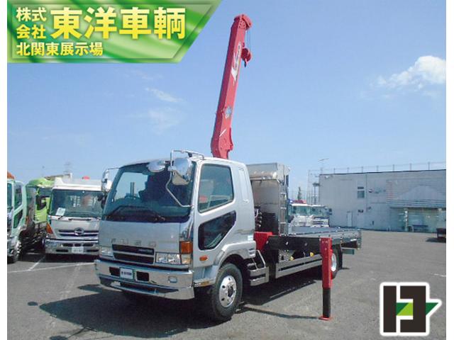 １３２５３［クレーン付平ボディ］　Ｈ１３　ファイター ４段ラジコン　アイバワークス製ボデー　走行３万ｋｍ　車検付