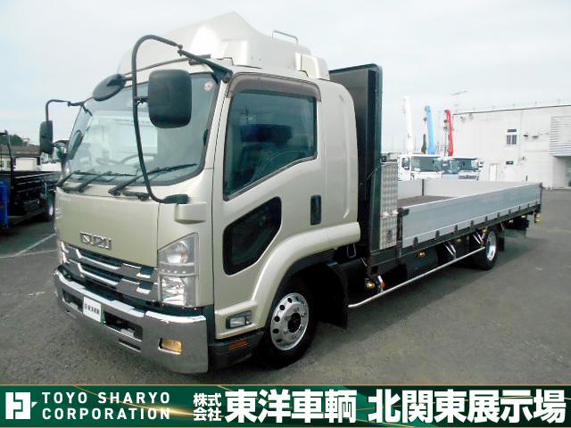 フォワード 　アルミブロック平　荷台内寸６１４×２３６×３７　ワイドボディ　後輪エアサス　荷台床木張り　内フック１６対　センターフック９か所　スタンションホール２か所　造りボディ　工具箱　荷台支柱抜き差し可（1枚目）