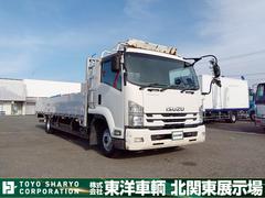 フォワード  アルミブロック平ボディ 7.2mワイドボディ 積載3.3t 荷台寸法720×236×58 荷台床木張り 内フック9対 センターフック有 あおりサポート付 後輪エアサス ステンレスリアフェンダー ベッド 中古車画像