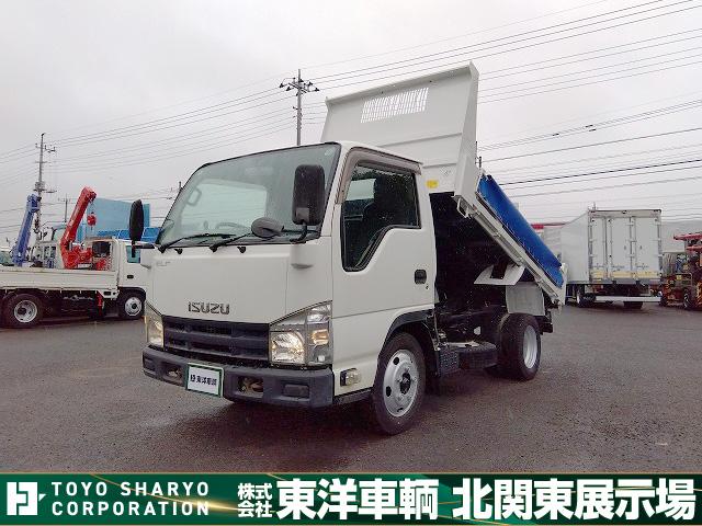 １３６５６［低床ダンプ］　Ｈ２４　エルフ　新明和製 ４ナンバー　積載２ｔ　走行１２．７万ｋｍ　車検付（Ｒ８／７）