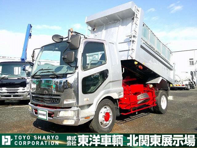 １３７１８［ダンプ］　Ｈ１９　ファイター　極東開発製 積載７．９ｔ　増トン車　電動コボレーン付　燃焼装置無　車検付（Ｒ８／９）