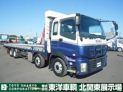 ギガ  アルミブロック平ボディ 5方開 支柱抜き差し可 荷台床木張り 内フック27対 センターフック15カ所 荷台内寸951x235x20 後輪エアサス 7速ミッション 積載15t 25t車 リターダー有 中古車画像