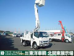キャンター  高所作業車 上物タダノ AT-110TE 地上高11m 別バッテリー 外部電源コンセント有(コード無) カラーバックモニター有 走行18200km 実走行 首振りバケット 自動格納機能 中古車画像