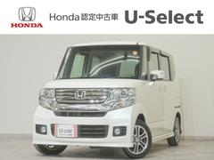 N-BOXカスタム G・Lパッケージ ワンオーナー インターナビ バックカメラ HIDオートライト アイドリングストップ車 USBポート 1オーナー スマキ- 両側スライドドア パワーウィンドウ 盗難防止システム オートエアコン パワステ 中古車画像