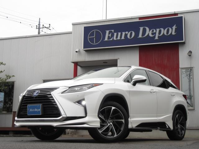 RX450hVerL4WD 1オナ 茶革PSR モデエアロ 4WD 1オナ 茶革PSR 純ナビ地デジ LSS+ パノラミックV BSM RCTA AHS 禁煙車 TVジャンパ カラーHUD 後席電動&ヒータ OP20AW モデエアロ(F・S・R)&4本マフラー(1枚目)