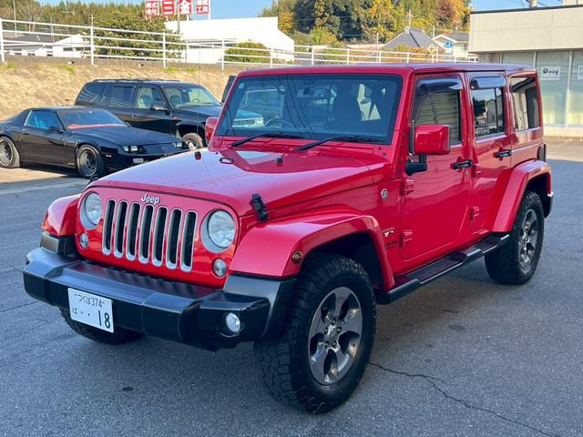 １６ｙ　ジープ　ラングラーアンリミテッド　サハラ 正規ディーラー車　実走行車両　ユーザー様委託車両　背面タイヤ　四駆