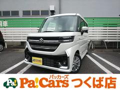 スペーシアカスタム ハイブリッドGS 届出済未使用車 禁煙 フロントベンチシート 前後衝突被害軽減ブレーキ LEDライト 前後ソナー 盗難防止 横滑り防止装置 前席シートヒーター パワステ ABS 電動格納ミラー エアバッグ スマートキー 中古車画像