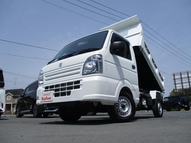 頑丈ダンプ　＜オートマ＞　＜４ＷＤ＞　＜届出済み未使用車＞　オートマ　エアコン　パワステ　パワーウィンド　油圧ダンプ　リア強化サスペンション　オートライト　ライトレベライザー　Ｒパーキングブレーキ