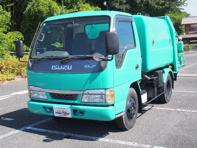 エルフトラック ダンプ　パッカー車（塵芥車）　回転式　積載２ｔ　４．３立米　フジマイティ製　Ｎｏｘ・ＰＭ適合