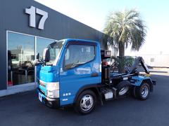 キャンター  ☆25-76 2t アームロール 新明和製 CCA22 コンテナ専用車 2本ホイスト 130馬力 箱なし 3ペダル 車両総重量5t未満 5t限定準中型免許 積載量2000kg フックロール 中古車画像