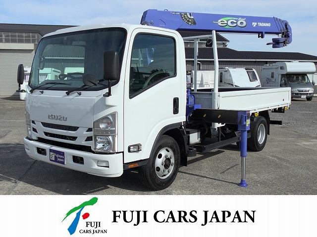 全国納車販売いたします！！ いすゞエルフ２．９３ｔ吊り４段クレーン　ラジコン　フックイン　積載２ｔ