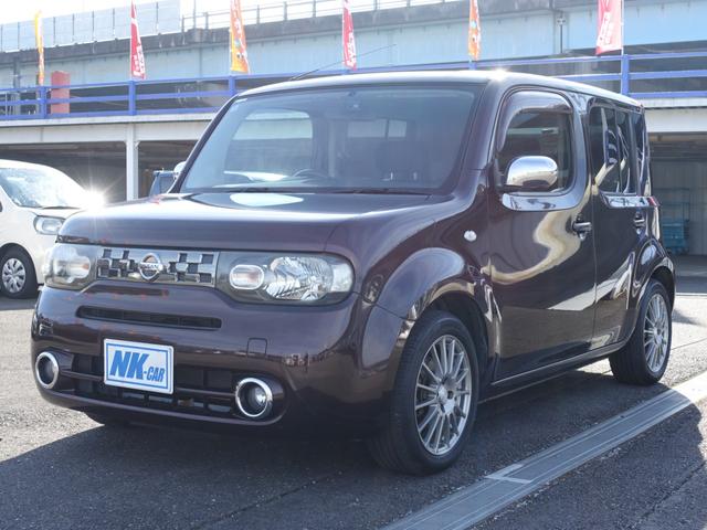 キューブ(日産) １５Ｘ　Ｖセレクション　修復歴有　車検Ｒ９年５月　ナビ連動ＥＴＣ　フルセグ　バックカメラ　ＨＩＤヘッドライト　オートライト　フォグランプ　インテリキー　プッシュスタート　革ハンドル　Aftermarketアルミ 中古車画像