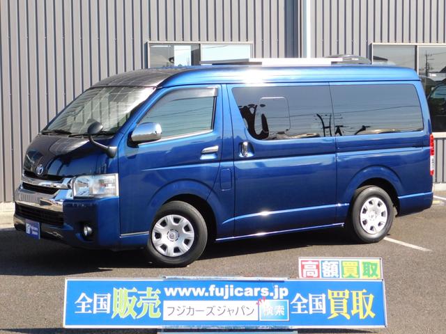 トヨタ ハイエースワゴン キャンピングカー ナッツｒｖ トライアル ３ナンバー登録 ２７００ｃｃガソリン １０名乗車３名就寝 ツインサブｂｔ 走行充電 ソーラーパネル１枚 外部電源 ４００ｗインバーター 冷蔵庫 １９型テレビの中古車 車体価格429万円 17 平成29 年式