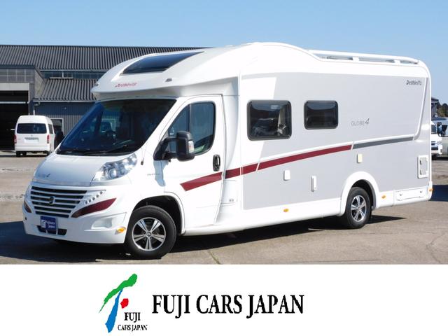 フィアット 　キャンピングカー　デスレフ　グローブ４　３０００ｃｃディーゼルＴＢ　現状販売車　６速ＡＴ　インコフォートエアコン　ＦＦヒーター　温水ボイラー　トイレ　冷蔵庫　リチウムＢＴ　ソーラーパネル１枚　テレビ