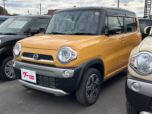 フレアクロスオーバー（マツダ）ＸＳ　ナビ　ＴＶ　レーンアシスト　衝突被害軽減システム　オートライト　ＨＩＤ　スマートキー　アイドリングストップ　電動格納ミラー　シートヒーター　ベンチシート　ＣＶＴ　盗難防止システム　ＡＢＳ　ＥＳＣ　ＣＤ 中古車画像