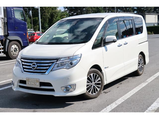 ハイウェイスター Vセレ+セーフティII SHV スマートキー 電動格納ミラー 横滑り防止 衝突安全ブレーキ 純正SDナビ CD DVD Bluetooth 音楽録音 TV クルーズコントロール レーンキープ バックカメラ ETC 障害物センサー(1枚目)