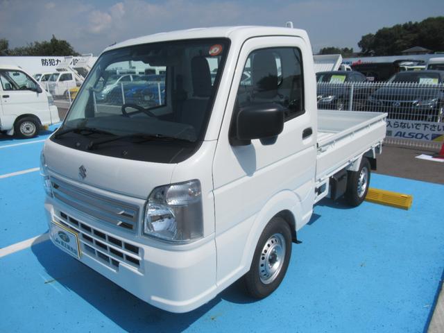 キャリイトラック ＫＣエアコン・パワステ　４ＷＤ　安全ボディ　パワーウィンドー　助手席エアバック　ＡＣ　運転席エアバック　パートタイム４ＷＤ　パワステ　キーレスキー　ＡＢＳ　オートライト　盗難防止システム　前後障害物センサー　踏み間違い防止（1枚目）