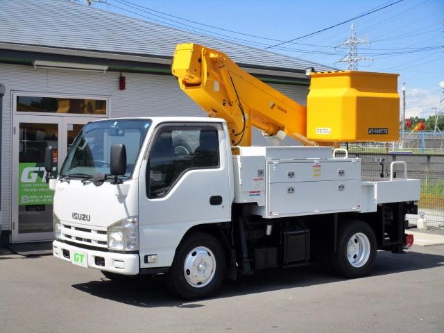 エルフトラック 　タダノ　ＡＴ１１０ＴＴＥ　１０ｍ　高所作業車　第３ブームＦＲＰコーティング　ＦＲＰバケット　ブーム自動格納　坂道発進補助装置