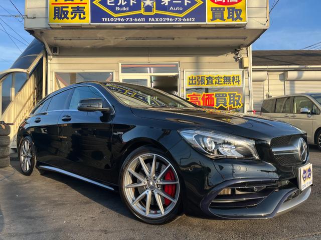 メルセデスＡＭＧ ＣＬＡ４５　４マチック　シューティングブレーク　正規ディーラー車　ワンオーナー車　新品タイヤ　ＥＣＵチューニング４２０ＰＳ　アクティブブレーキアシスト　アテンションアシスト　ＬＥＤパフォーマンライト　パーキングアシストリアビューカメラ　レザーシート