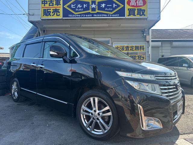 エルグランド(日産) ２５０ハイウェイスター　７人乗り　Aftermarketナビ　ハーフレザーシート　オットマン　両側電動スライドドア　フルセグ　バックカメラ　スマートキー　プッシュスタート　ＨＩＤライト　純正１８インチアルミホイール　取説記録簿　ＥＴＣ 中古車画像