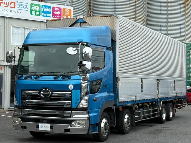 冷凍冷蔵ウィング　マイナス５度設定　※９度まで確認済み　青果仕様　菱重ＴＤ６０Ｆ　リアエアサス　荷箱長さ９６０ｃｍ幅２３９ｃｍ高さ２５３ｃｍ　最大積載量１１８００ｋｇ　ラッシング１段　床素材：木　バックモニター