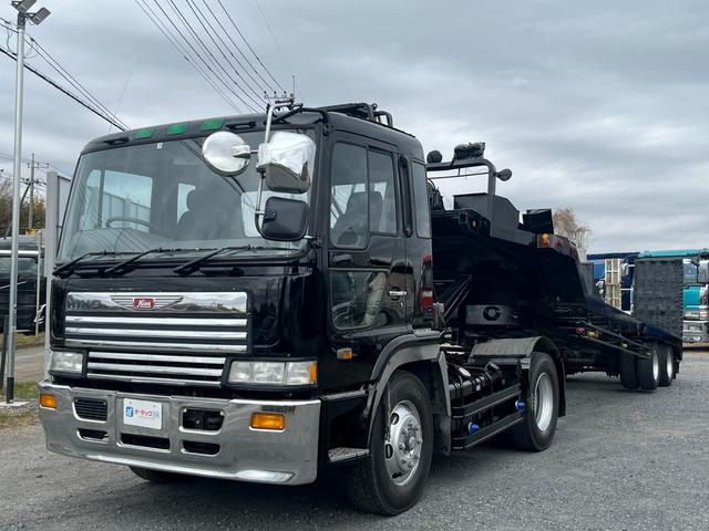 　花見台ハイカプラー　ＨＨＤ１７０モデル　トレーラセット　積載１７３００ｋｇ　連結取得済　トレーラ荷台加修済　荷台長さ約５７０ｃｍ幅２４９ｃｍ　アユミ幅約８５ｃｍ　原動機Ｖ２２Ｄ型　Ｖ１０生エンジン