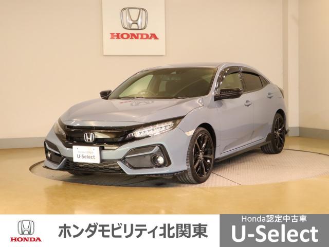 シビック(ホンダ) ハッチバック　追突軽減ブレーキ　盗難防止装置　Ｂモニター　横滑防止　Ａライト　シートヒーター付き　ＬＥＤライト　フルセグＴＶ　スマートキー　ＡＡＣ　ナビ・ＴＶ　ドラレコ　サイドカーテンエアバック 中古車画像