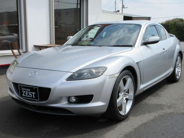 ＲＸ－８ タイプＥ　サンドベージュレザーパッケージ　ロータリーエンジン　ＦＲ駆動　ＭＴモード付き　６速ＡＴ　パドルシフト　リアスポイラー　ベージュレザーシート　純正１８インチアルミホイール　ＢＯＳＥサウンドシステム　ＥＴＣ　クルーズコントロール