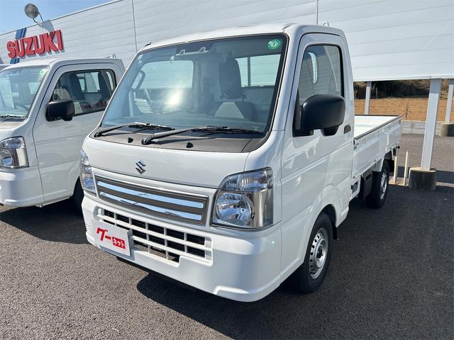 ＫＣエアコン・パワステ農繁仕様　４ＷＤ　届け出済み未使用車　軽トラック　５ＭＴ　衝突被害軽減システム　クリアランスソナー　レーンアシスト　アイドリングストップ　オートライト　ＥＳＣ　エアコン　パワーステアリング　パワーウィンドウ