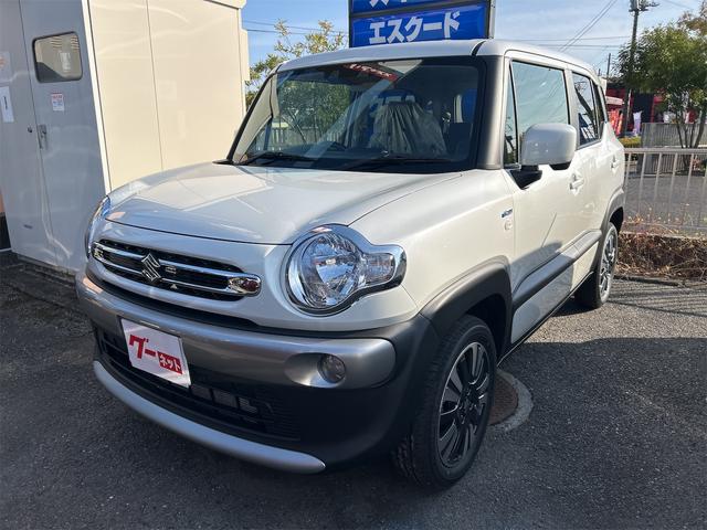 クロスビー(スズキ) ハイブリッドＭＶ　クリアランスソナー　オートクルーズコントロール　レーンアシスト　衝突被害軽減システム　オートライト　アルミホイール　スマートキー　アイドリングストップ　電動格納ミラー　シートヒーター　ＡＴ 中古車画像