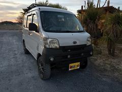 ハイゼットカーゴ クルーズターボ AC PS PW AT 4WD ターボ 全塗装 リフトアップ MTタイヤ 社外ホイール キーレス ワンオフバンパー ルーフキャリア フォグランプ 天張り替え ETC ナビ オーバーヘッドコンソール 中古車画像