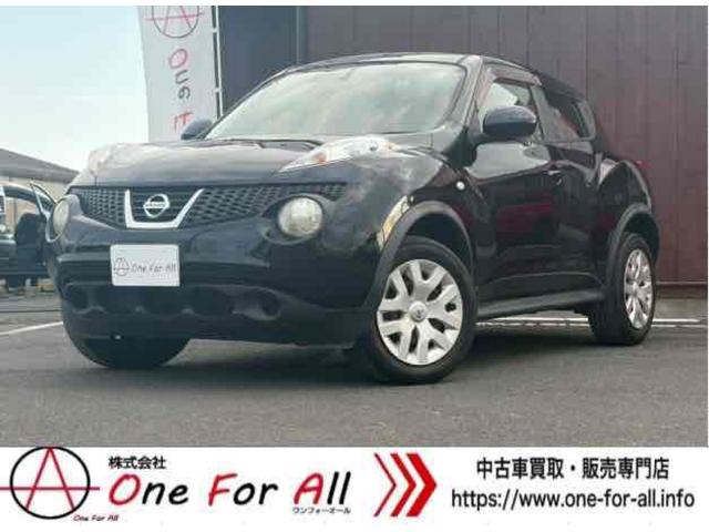 ジューク(日産) １５ＲＸ　ＥＴＣ　バックカメラ　ナビ　ＴＶ　オートライト　キーレスエントリー　電動格納ミラー　ＣＶＴ　衝突安全ボディ　ＣＤ　ＡＢＳ　エアコン　パワーステアリング　パワーウィンドウ 中古車画像